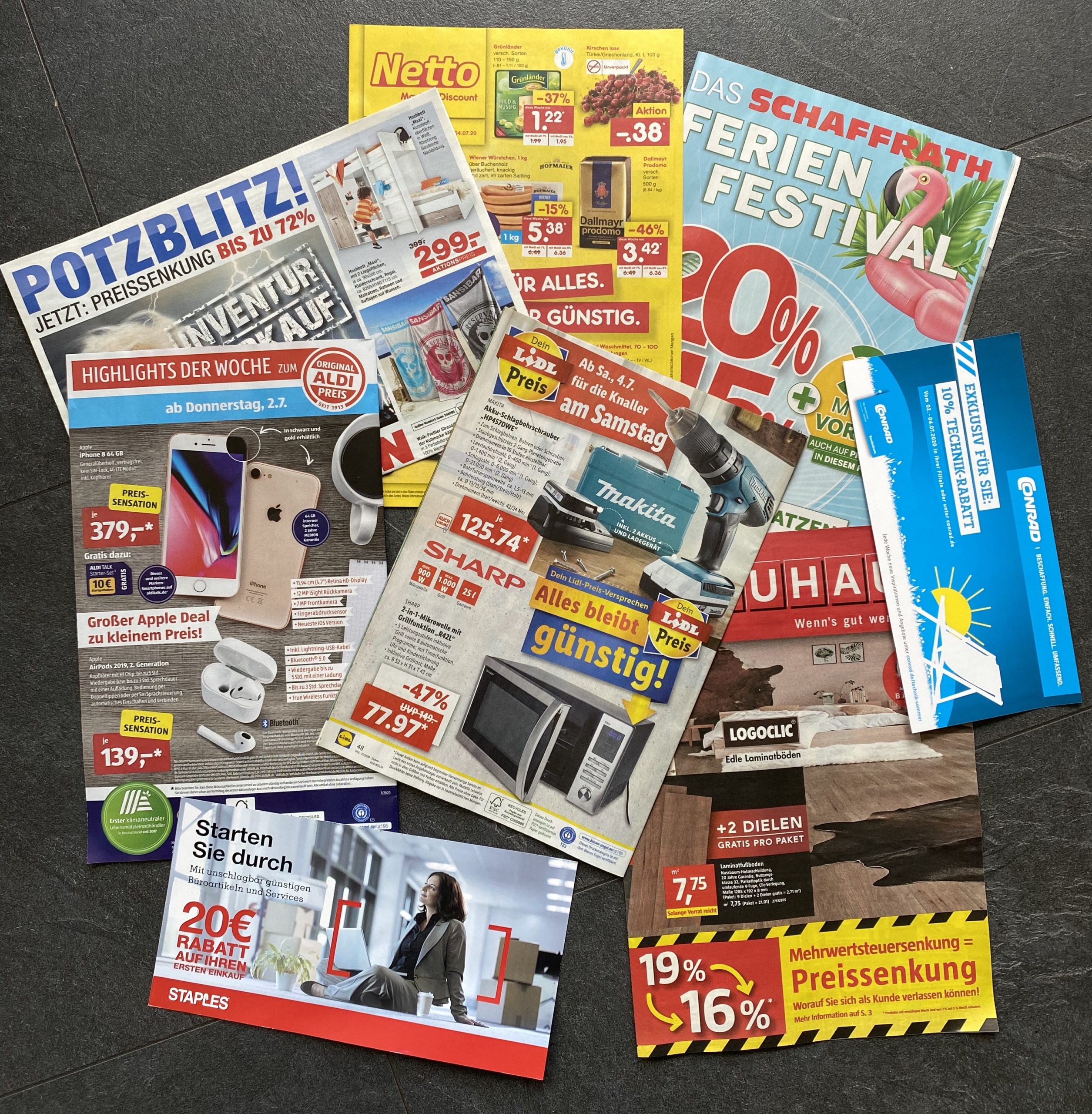 Pile of German Adverts