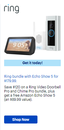 Ring Video Doorbell bundle with Amazon Echo Show on Black Friday